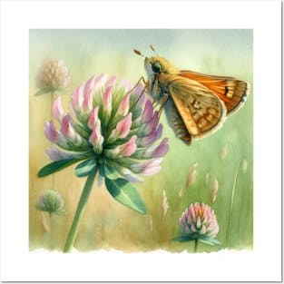 Pop Small Skipper - Watercolor Butterfly Posters and Art